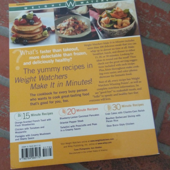 Weight Watchers Make It in Minutes Cookbook 231 RECIPES Quick Cooking EUC - Picture 2 of 4